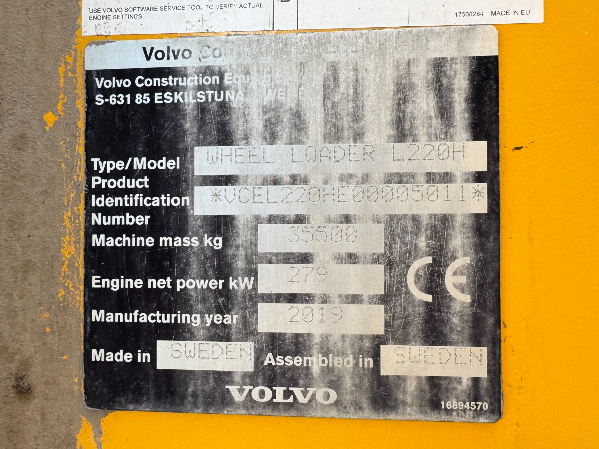 Volvo L220H Wheel Loader  2019 - Image 3